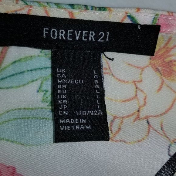 Forever 21 Floral Print Bodysuit Size Large - Picture 6 of 8